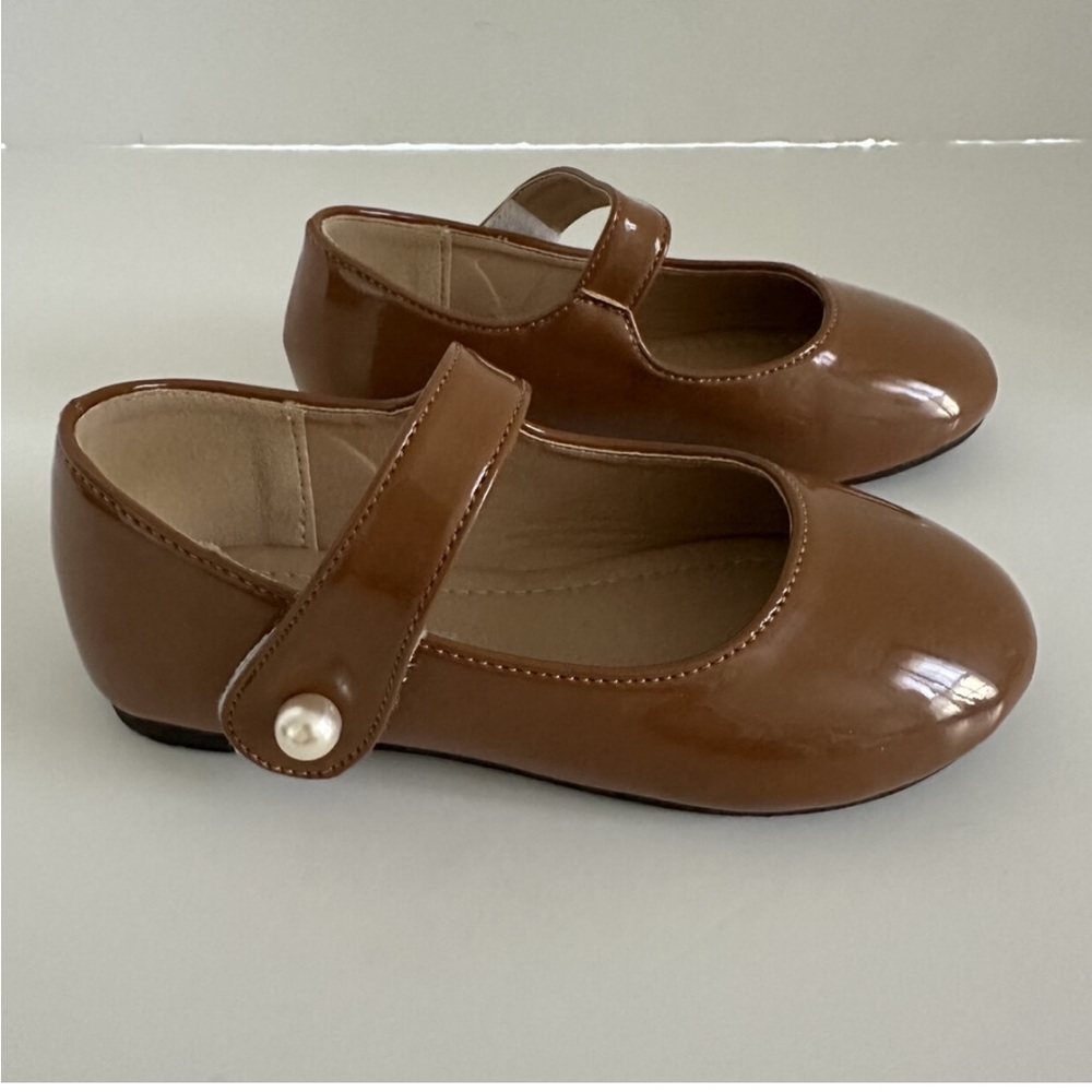 FUNKYMONKEY Toddler/Little Girl Mary Jane Dress Shoes Casual Slip on Ballet Flat - Picture 2 of 9